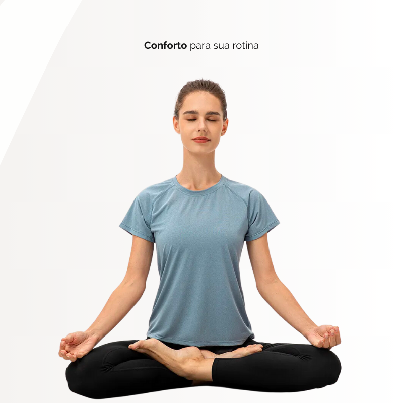 Camiseta Esportiva Feminina FlexMove - Ultra-leve e Respirável
