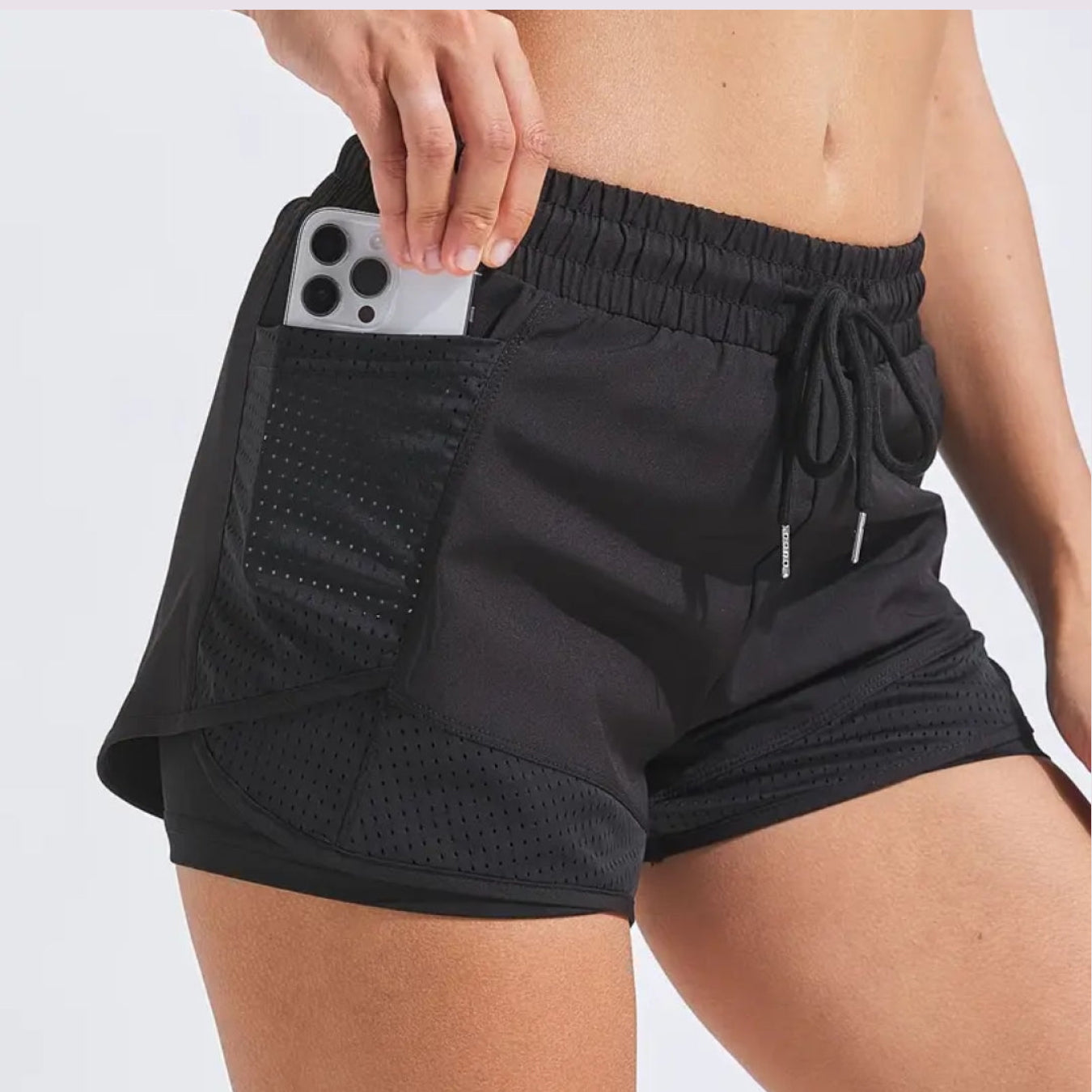Short Esportivo Performance UltraFit - Dupla face, Leve, Respirável e com Bolsos | Compre 1 LEVE 2