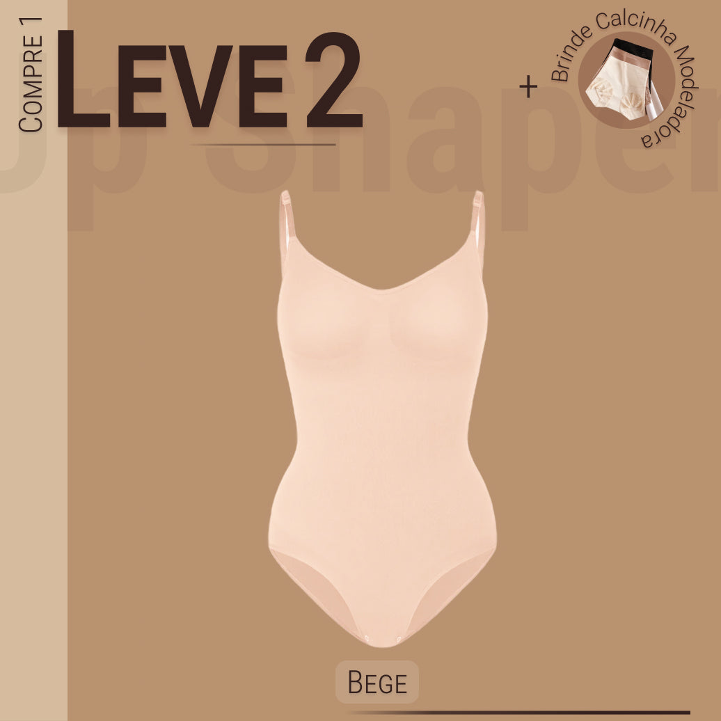 Body Modelador Up Shaper - Compre 1 Leve 2 + Brinde Calcinha Modeladora
