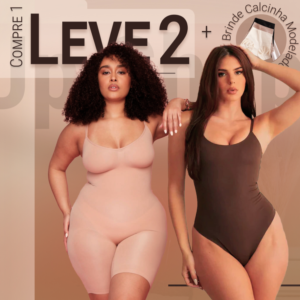 Body Modelador - Up Shaper - Compre 1 Leve 2 + Brinde Calcinha Modeladora (Short / Fio)