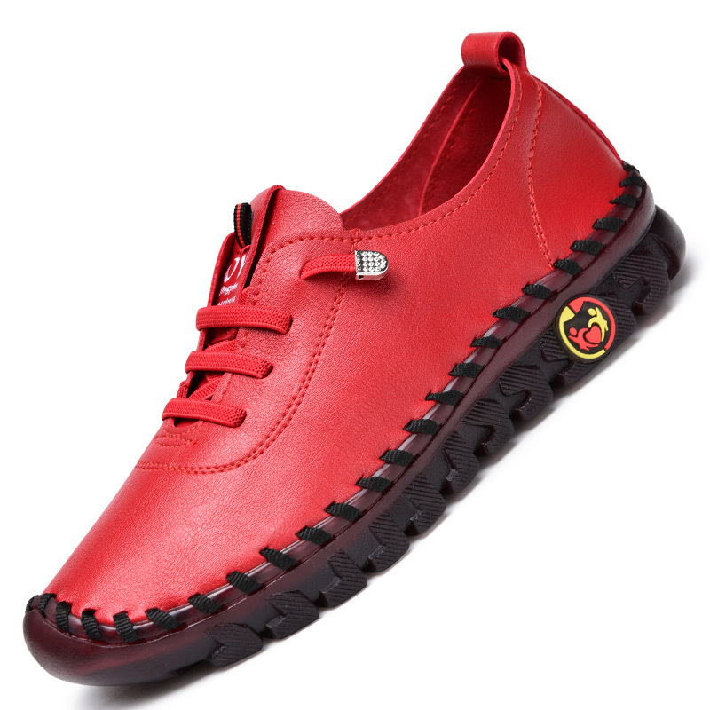 Tenis Feminino Ortopedico Mocassim Vermelho