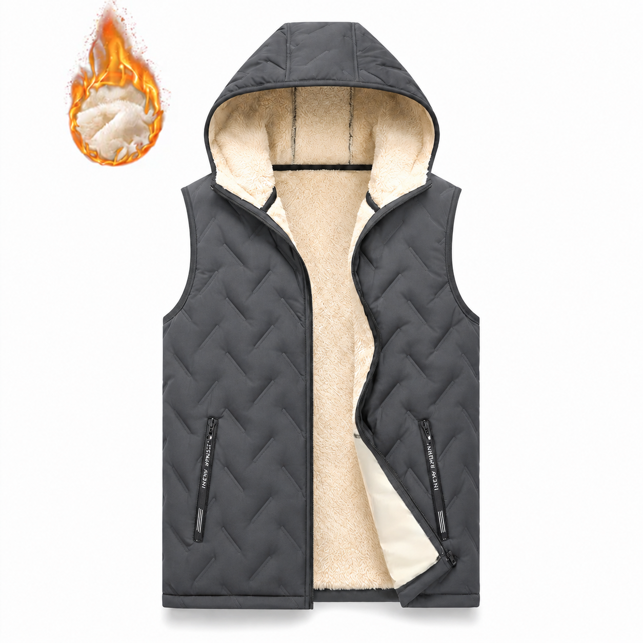 Colete Térmico Confort Size Premium - Fleece Quentinho com Zíper