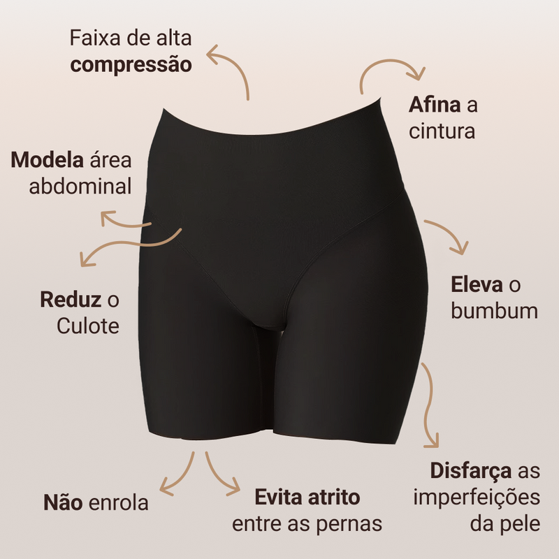 Short Modelador Skin Compression sem costura | PAGUE 1 LEVE 2