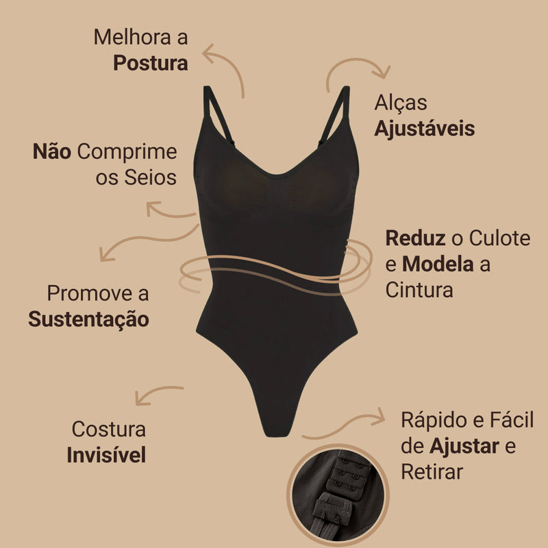 Body Modelador - Up Shaper - Compre 1 Leve 2 + Brinde Calcinha Modeladora (Tanga / Fio)