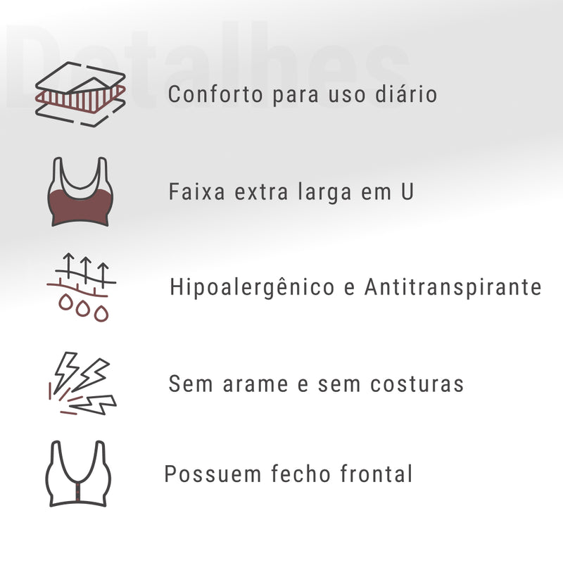 Sutiã Maximus Confort - Super Oferta (Compre 1 Leve 3)