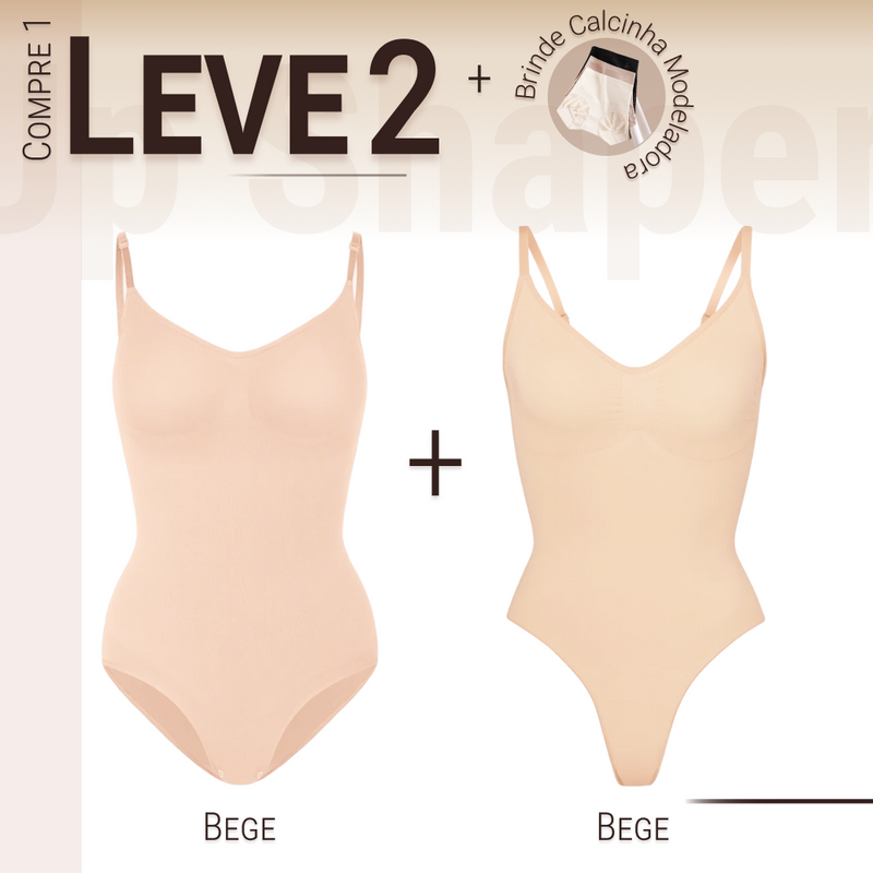 Body Modelador - Up Shaper - Compre 1 Leve 2 + Brinde Calcinha Modeladora (Tanga / Fio)