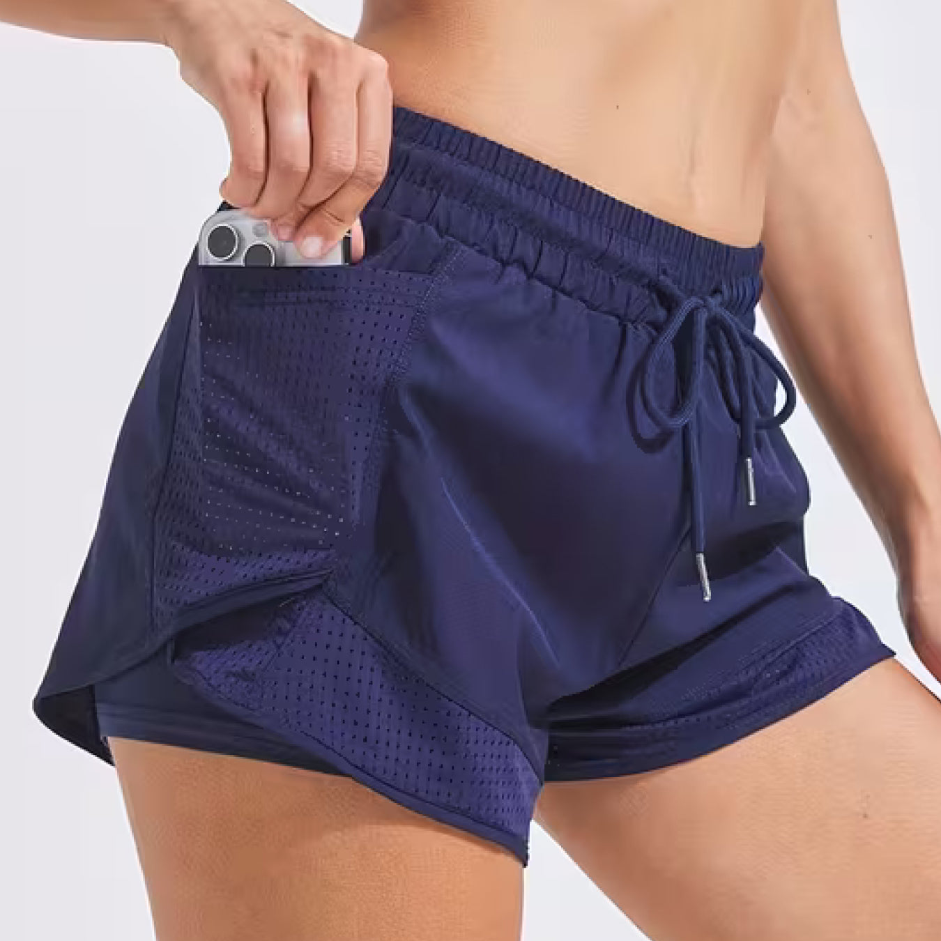 Short Esportivo  Performance UltraFit - Dupla face, Leve, Respirável e com Bolsos | Compre 1 LEVE 2