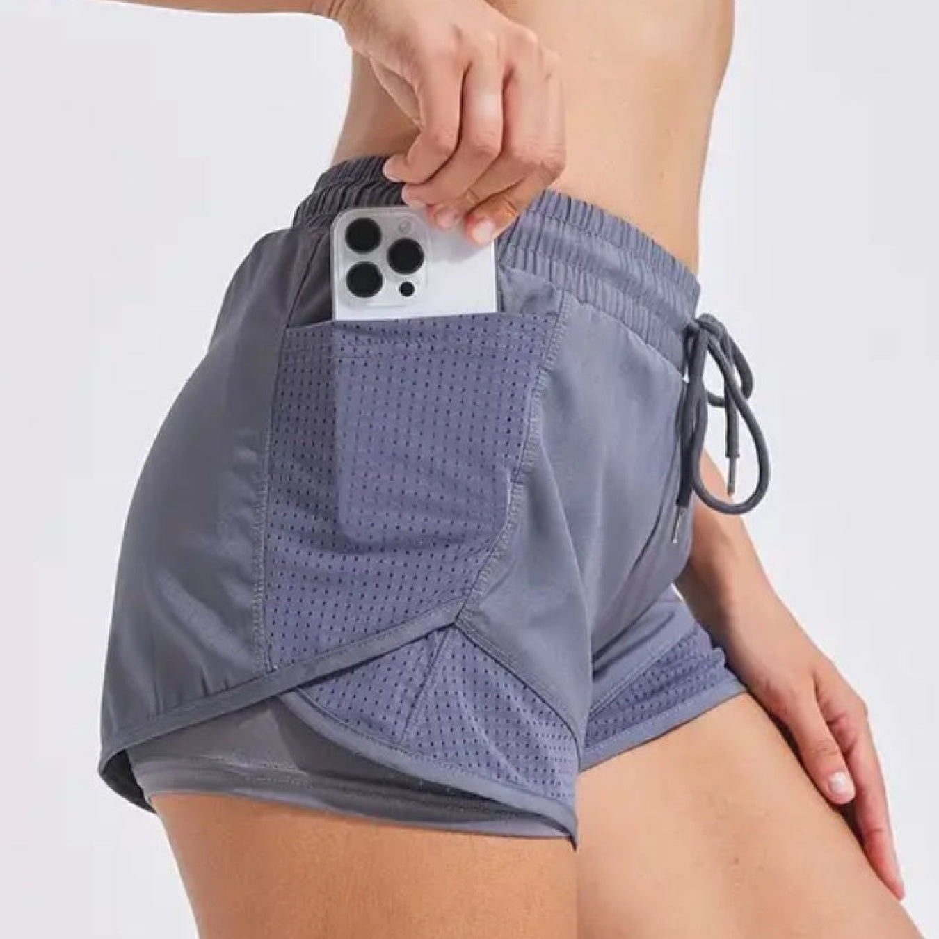 Short Esportivo  Performance UltraFit - Dupla face, Leve, Respirável e com Bolsos | Compre 1 LEVE 2