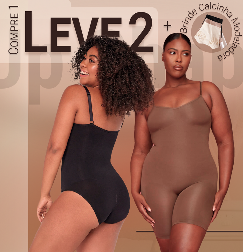 Body Modelador - Up Shaper - Compre 1 Leve 2 + Brinde Calcinha Modeladora (Short / Tanga)