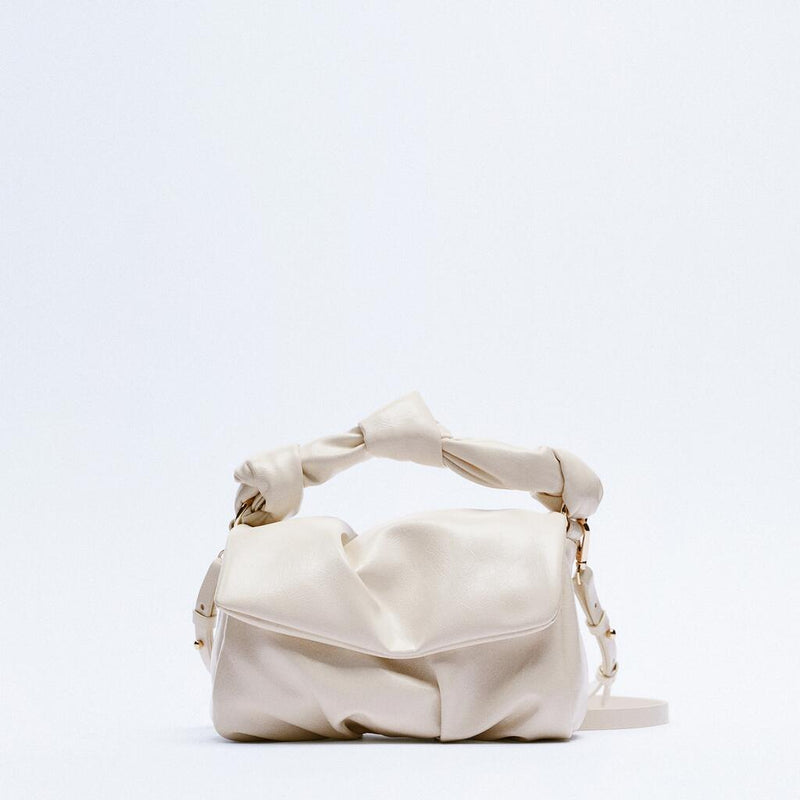 Bolsa Feminina de Ombro Branco Mini Fold Belevita